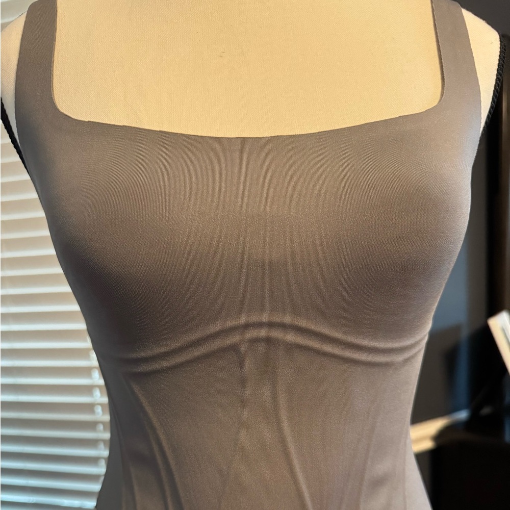 SKIMS Bonded Long Corset - Color: Steel